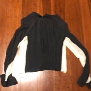 Long sleeve silk top